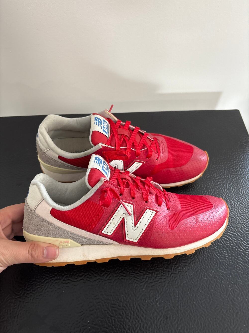 New Balance Red 696 Sneakers Size 6